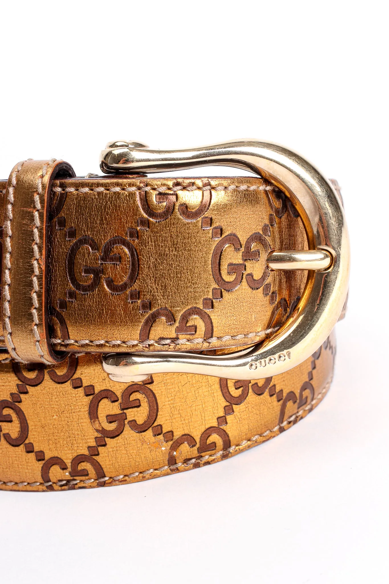 Metallic Monogram GG Belt