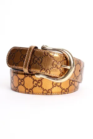 Metallic Monogram GG Belt