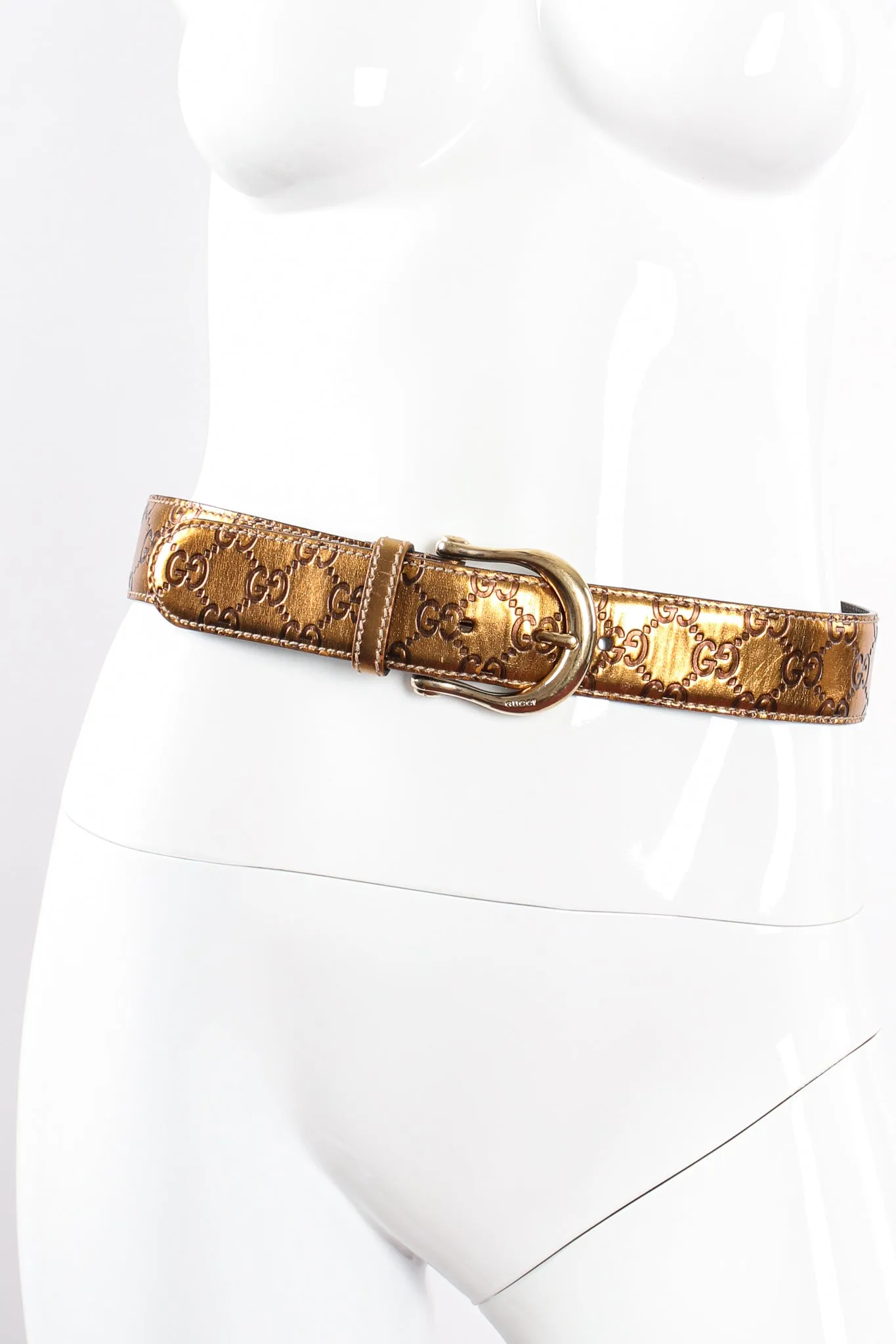 Metallic Monogram GG Belt