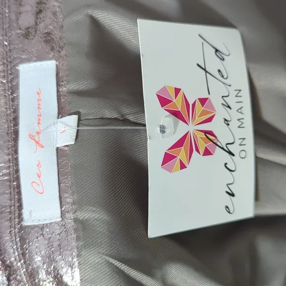 Metallic Pink Rose Gold Blazer Modern Boxy Oversized NYE Birthday Festive Large