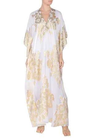 Metallic Rose Bouquet Boubou Caftan