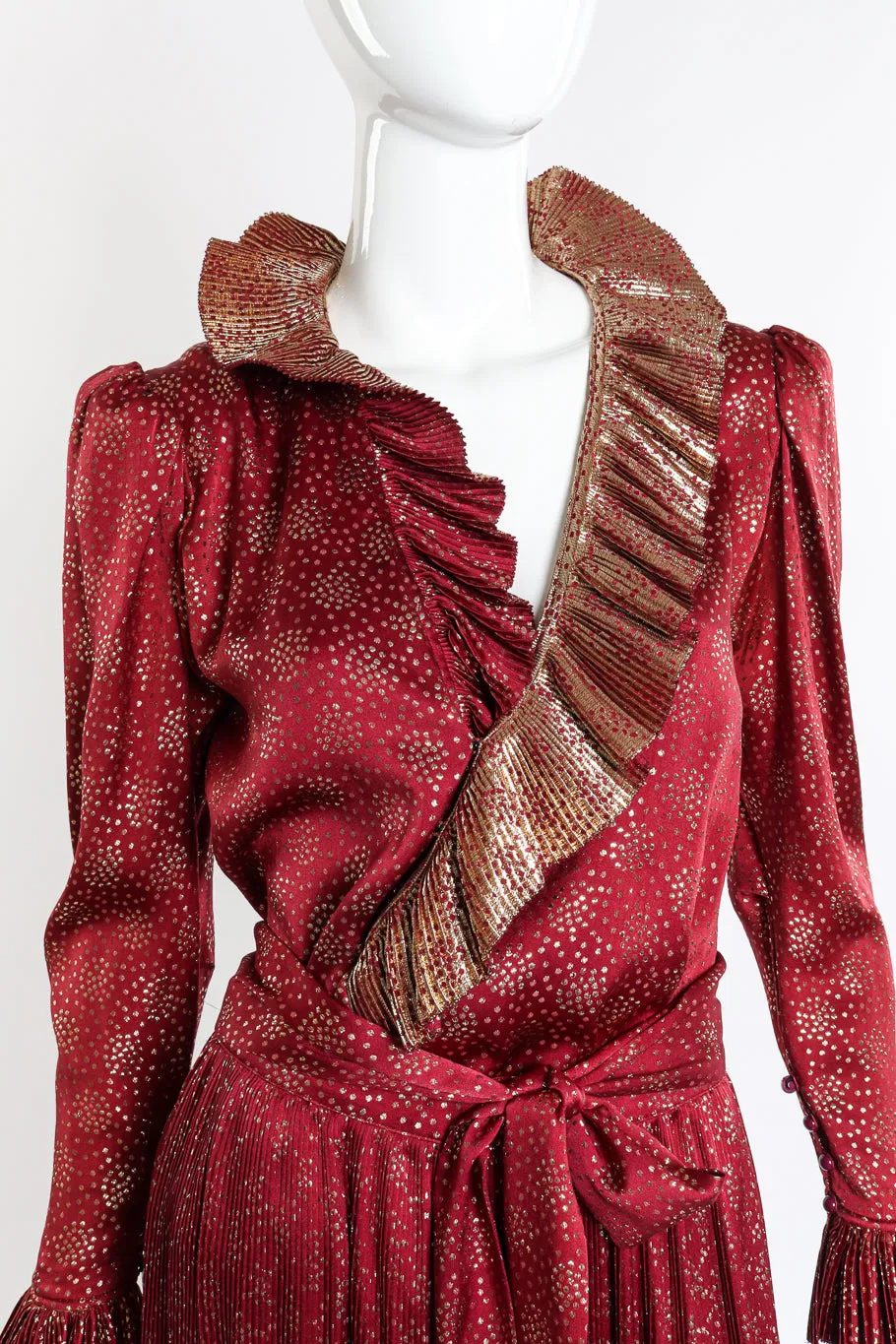 Metallic Ruffle Top & Skirt Set