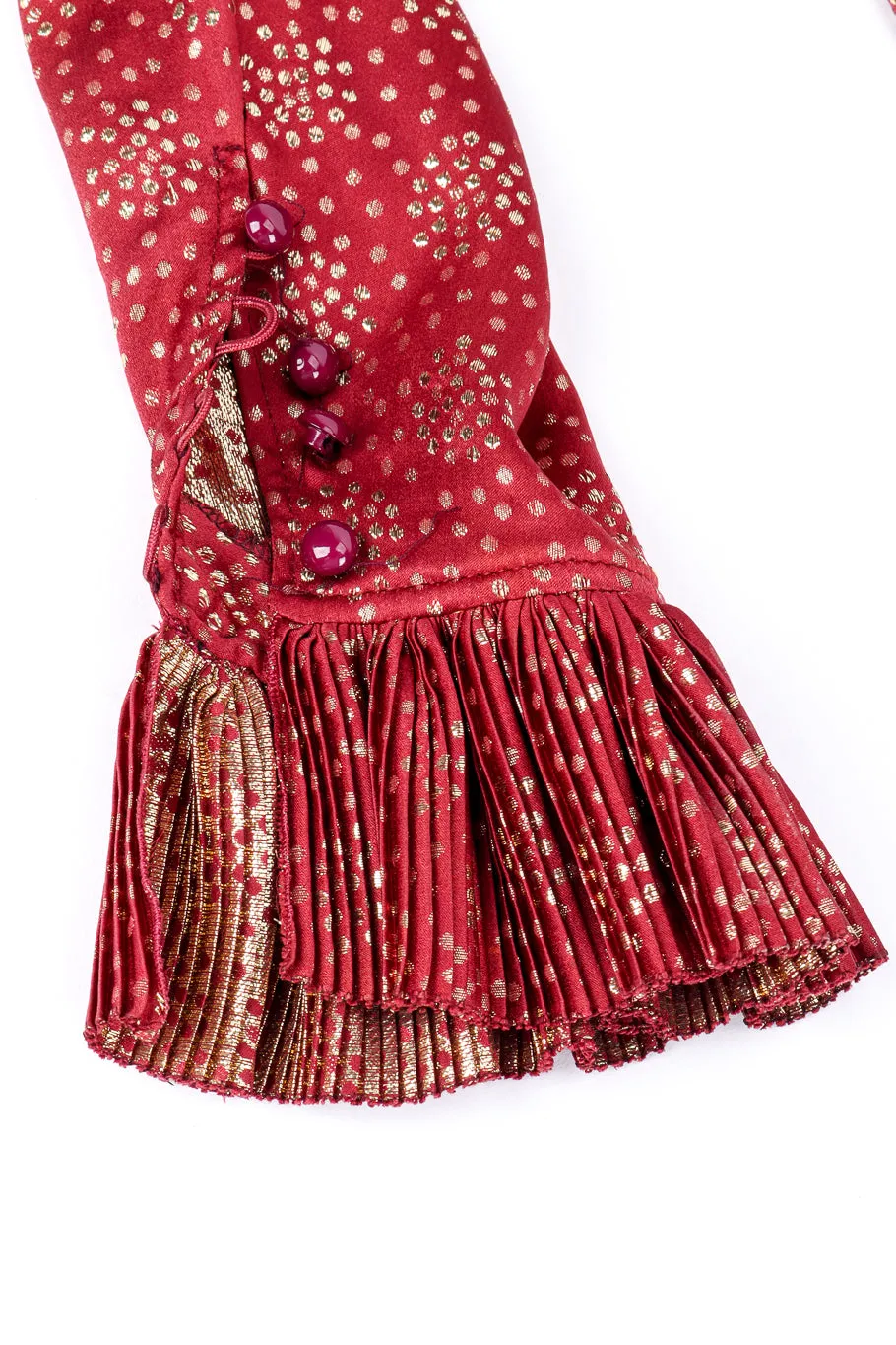 Metallic Ruffle Top & Skirt Set