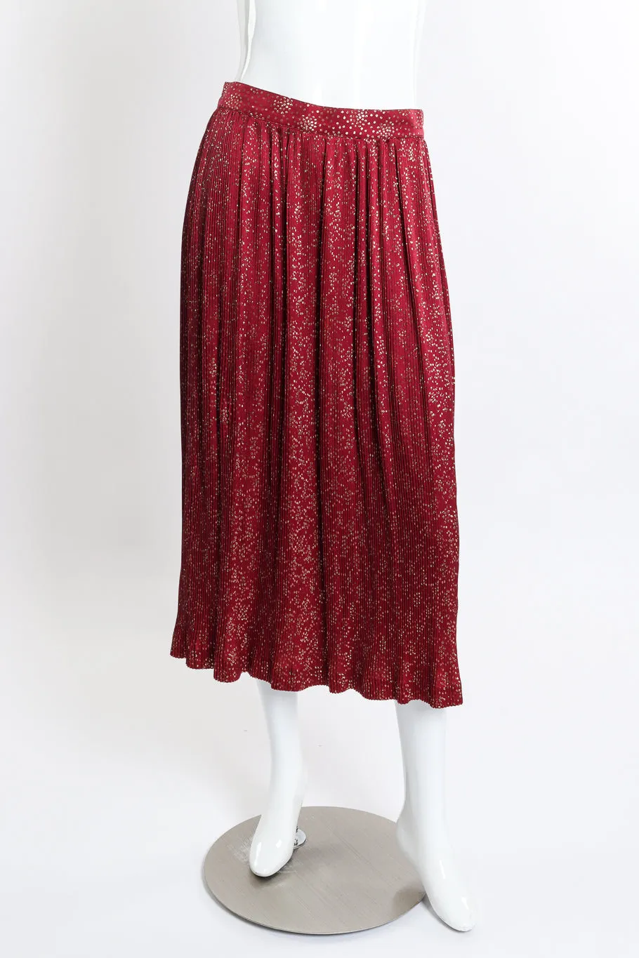 Metallic Ruffle Top & Skirt Set