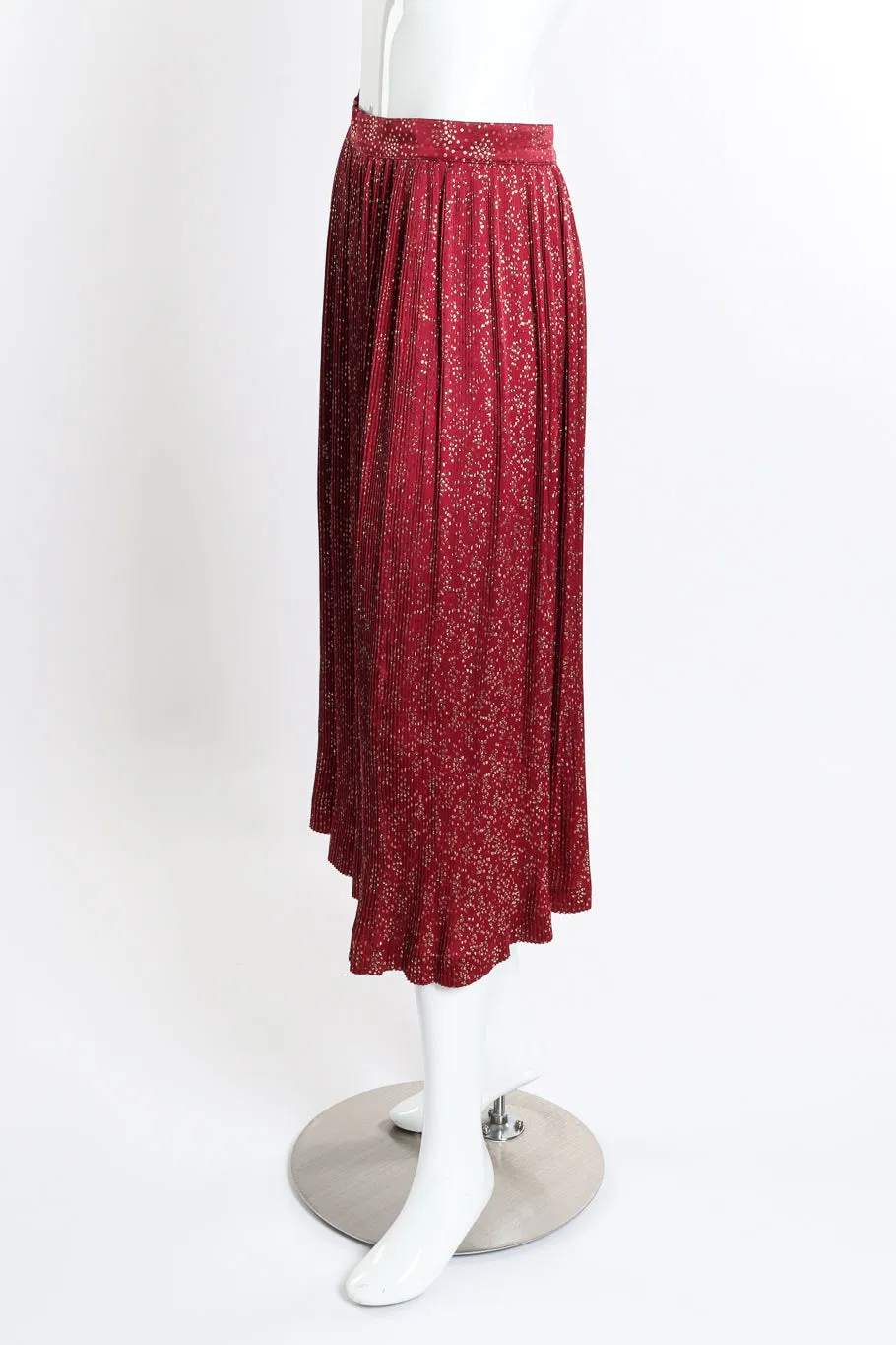 Metallic Ruffle Top & Skirt Set