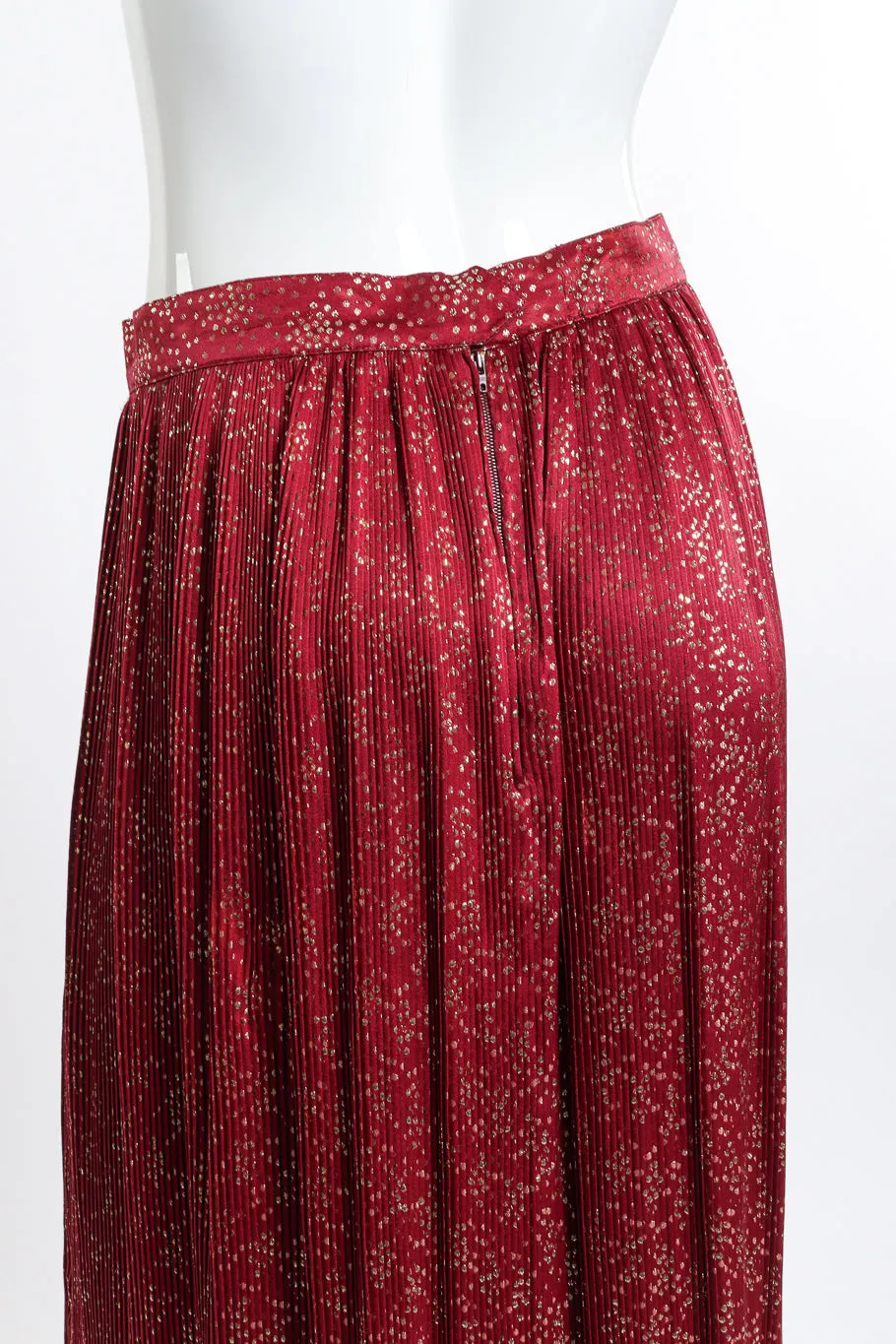 Metallic Ruffle Top & Skirt Set