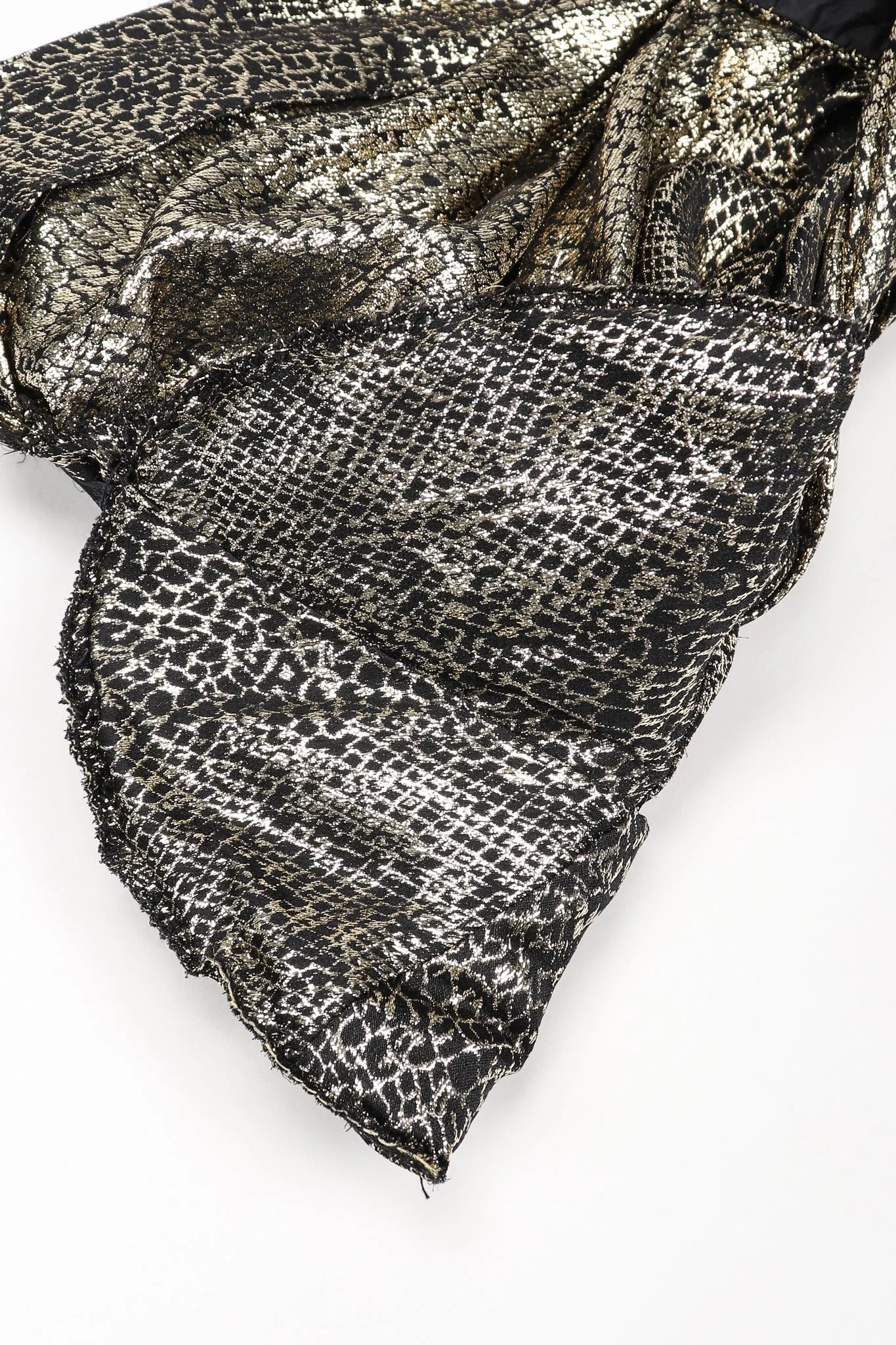 Metallic Snake Lamé Choker Dress