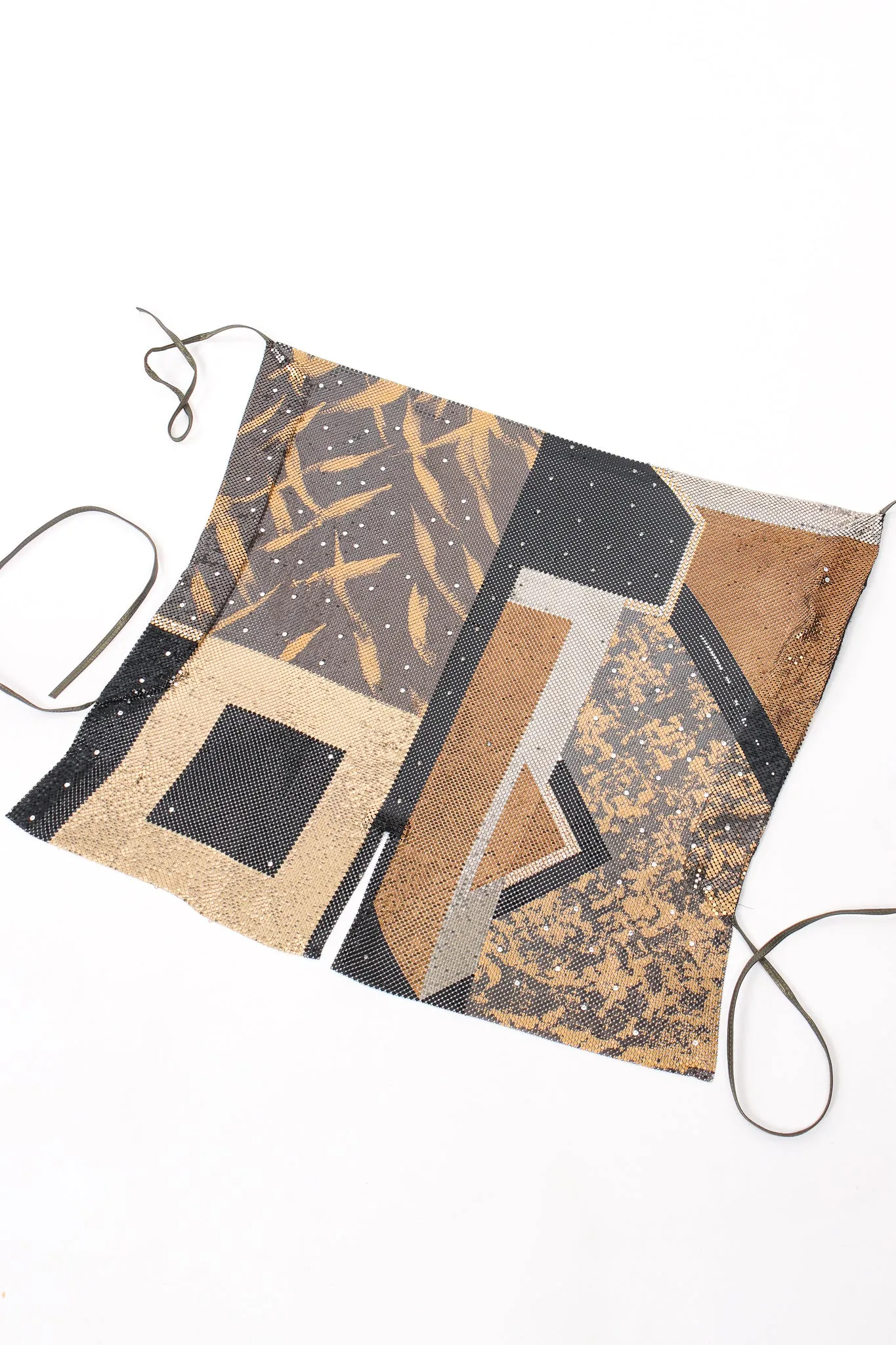 Metallic Square Metal Mesh Collage Halter