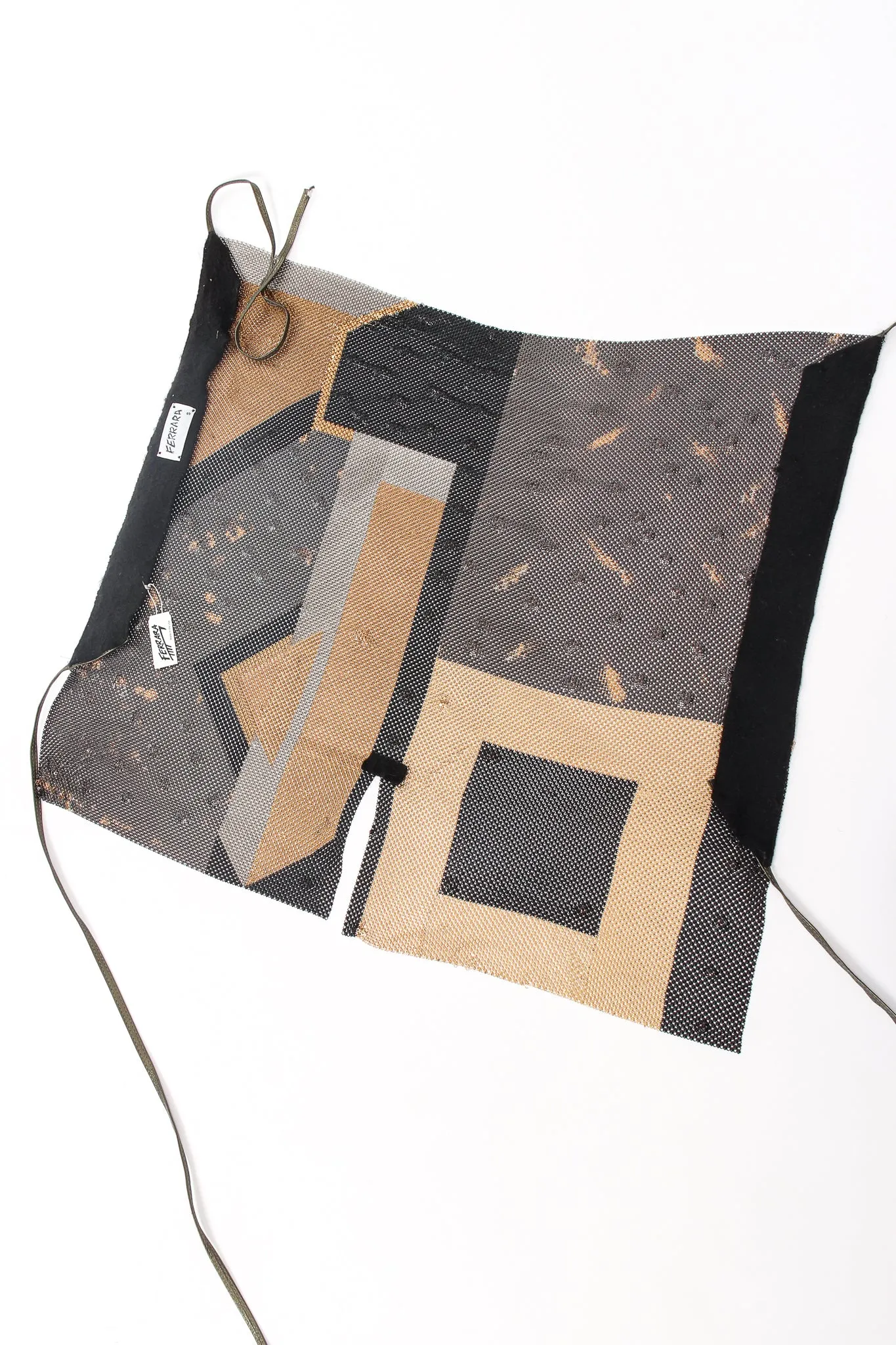 Metallic Square Metal Mesh Collage Halter