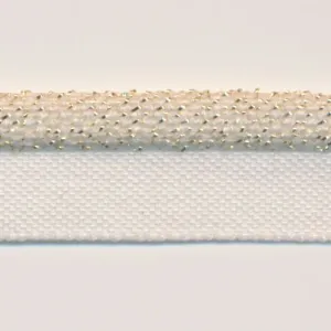 Metallic Stretch Piping (Gold) #01 White