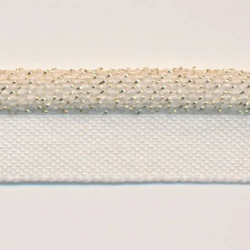 Metallic Stretch Piping (Gold) #01 White