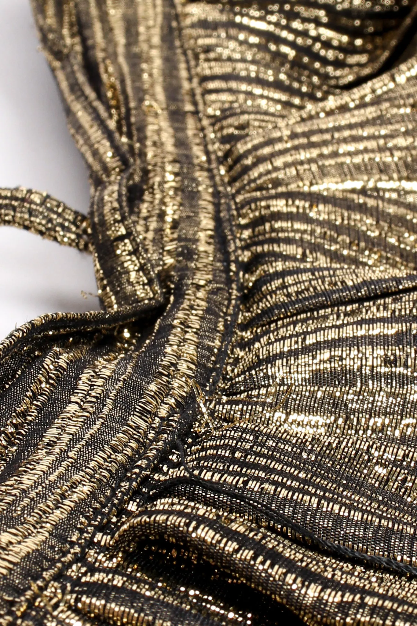 Metallic Stripe Lamé Palazzo Pant