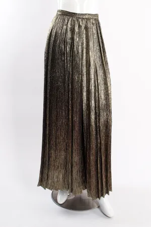 Metallic Stripe Lamé Palazzo Pant