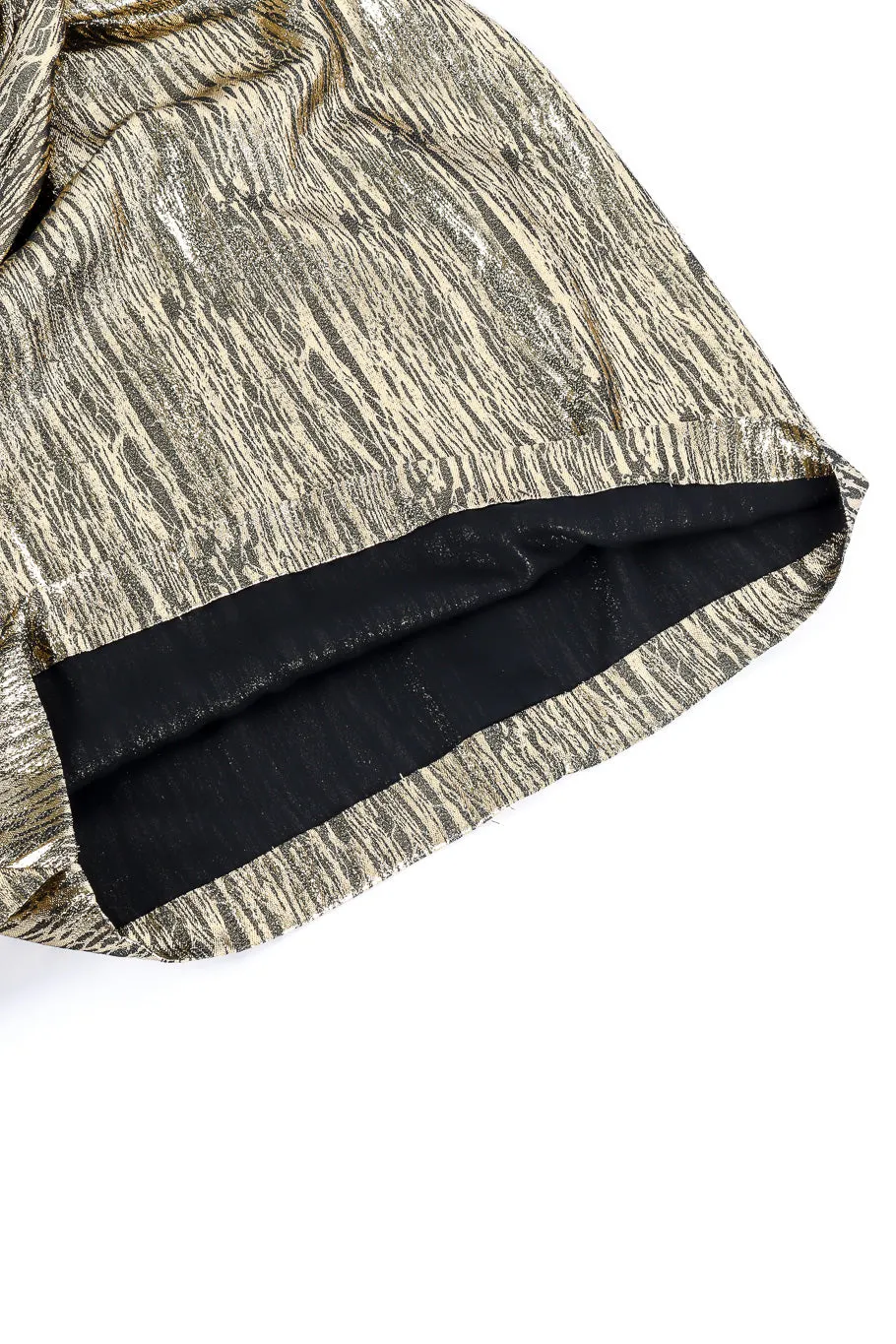 Metallic Stripe Surplice Dress