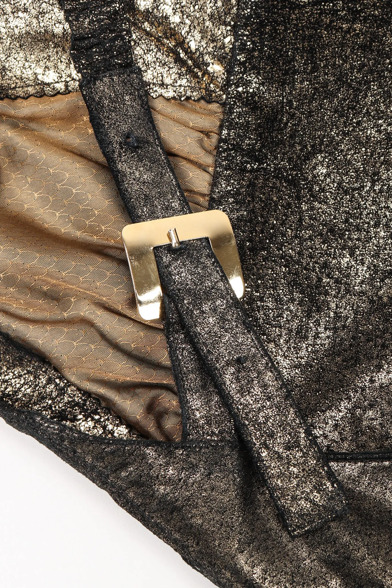Metallic Suede Crossback Dress