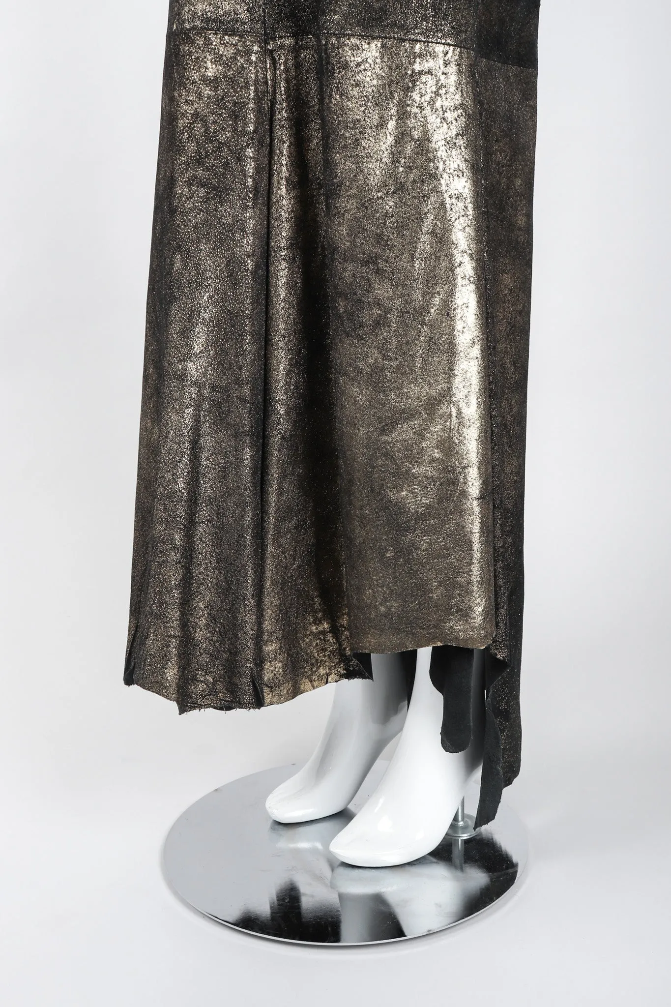 Metallic Suede Crossback Dress