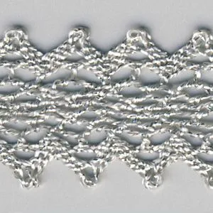 Metallic Torchon Lace #2 Silver