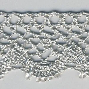 Metallic Torchon Lace #2 Silver