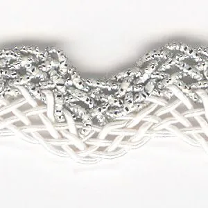 Metallic Trimming Braid #2 Silver & White