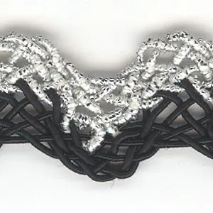 Metallic Trimming Braid #4 Silver & Black