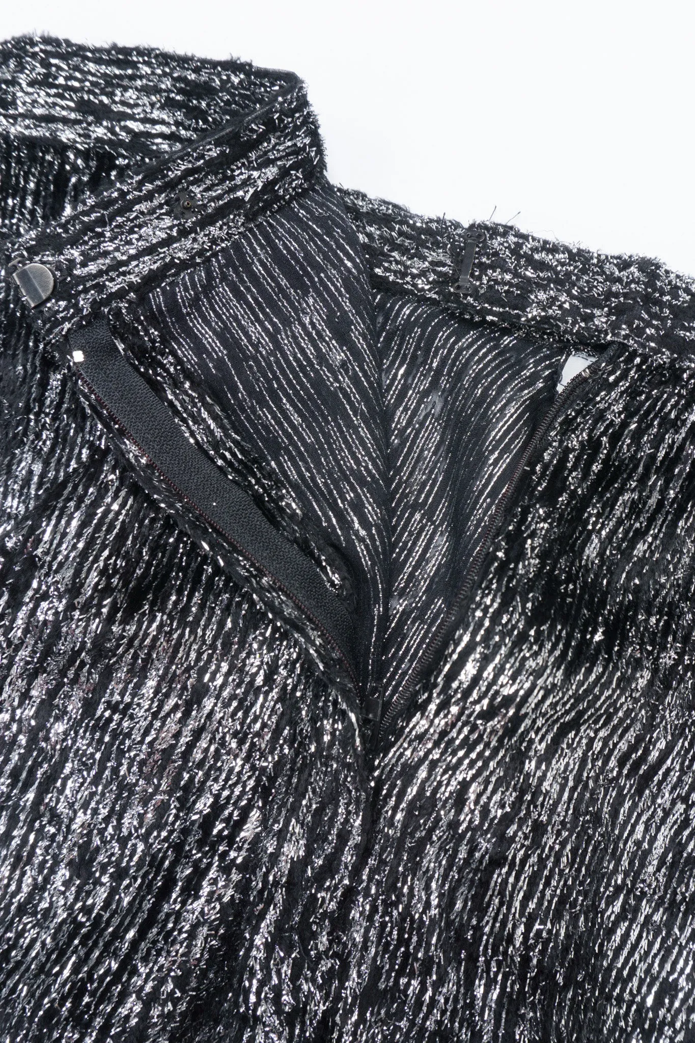 Metallic Velvet Lamé Top and Skirt Set