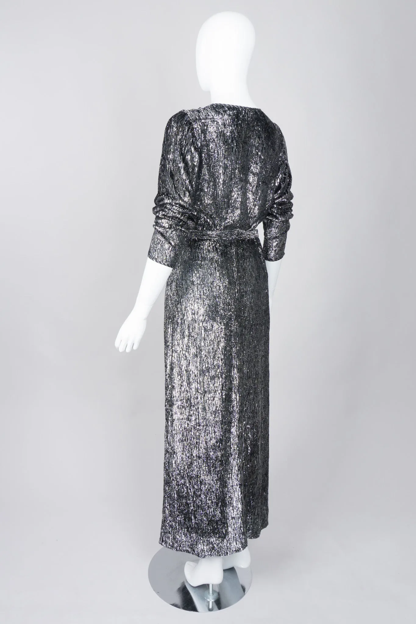 Metallic Velvet Lamé Top and Skirt Set