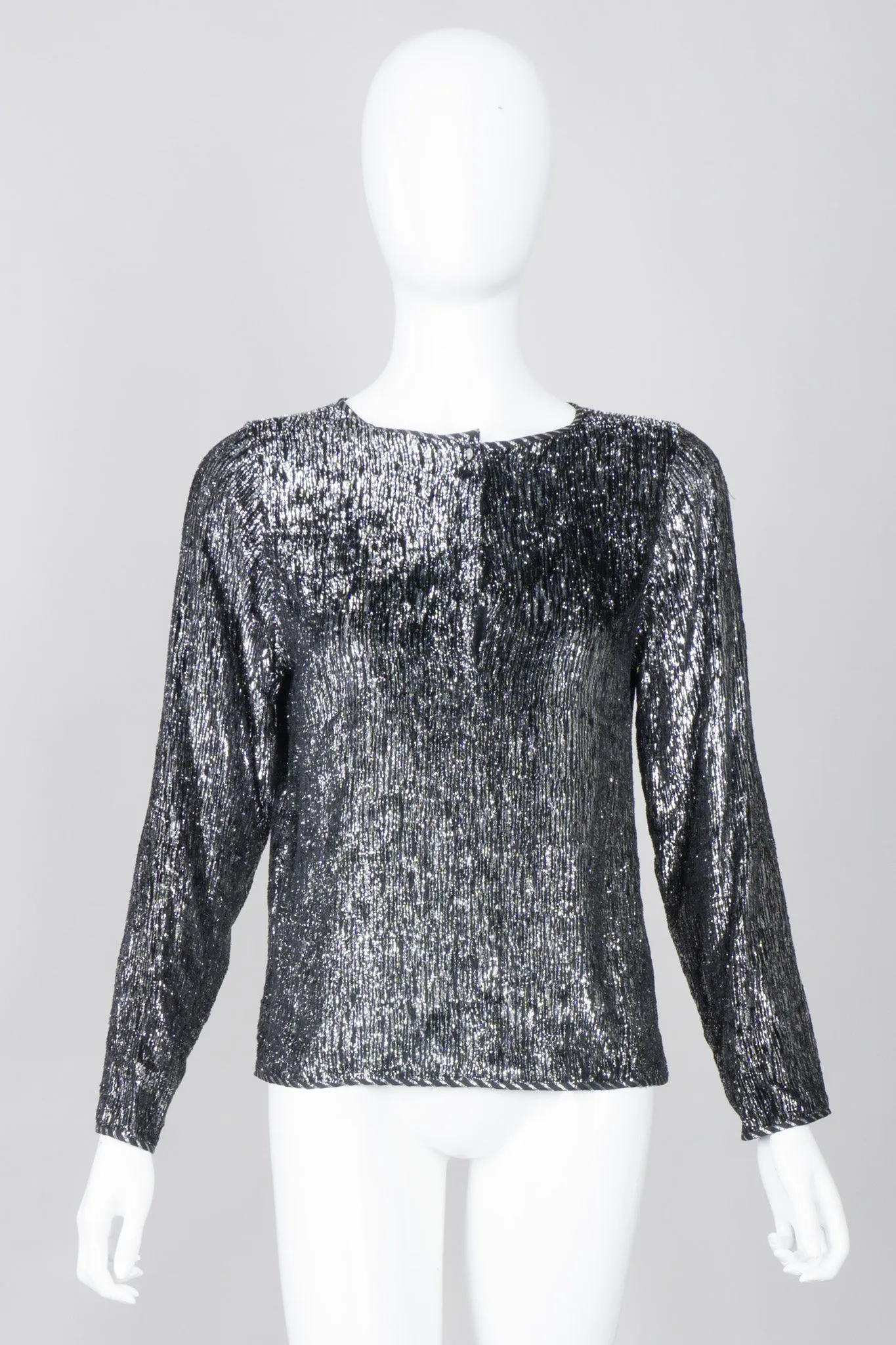 Metallic Velvet Lamé Top and Skirt Set