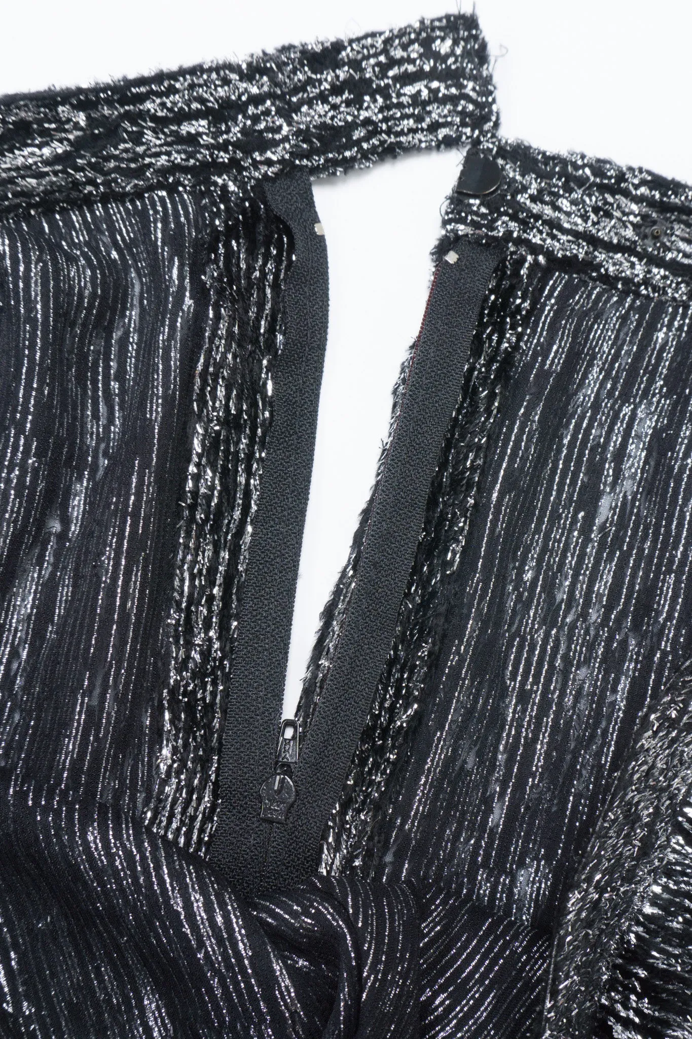 Metallic Velvet Lamé Top and Skirt Set