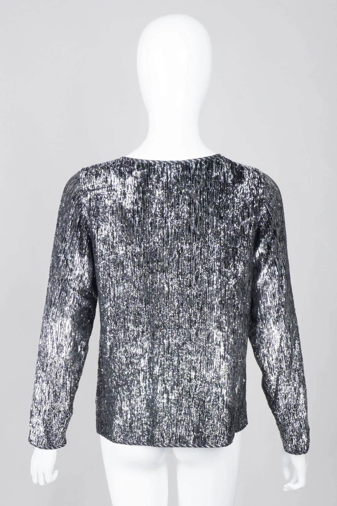 Metallic Velvet Lamé Top and Skirt Set