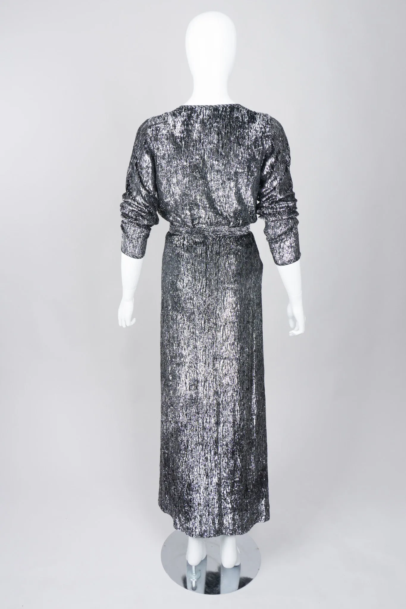 Metallic Velvet Lamé Top and Skirt Set