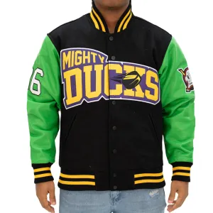 MIGHTY DUCKS CONWAY VARSITY JACKET (BLACK/GREEN)
