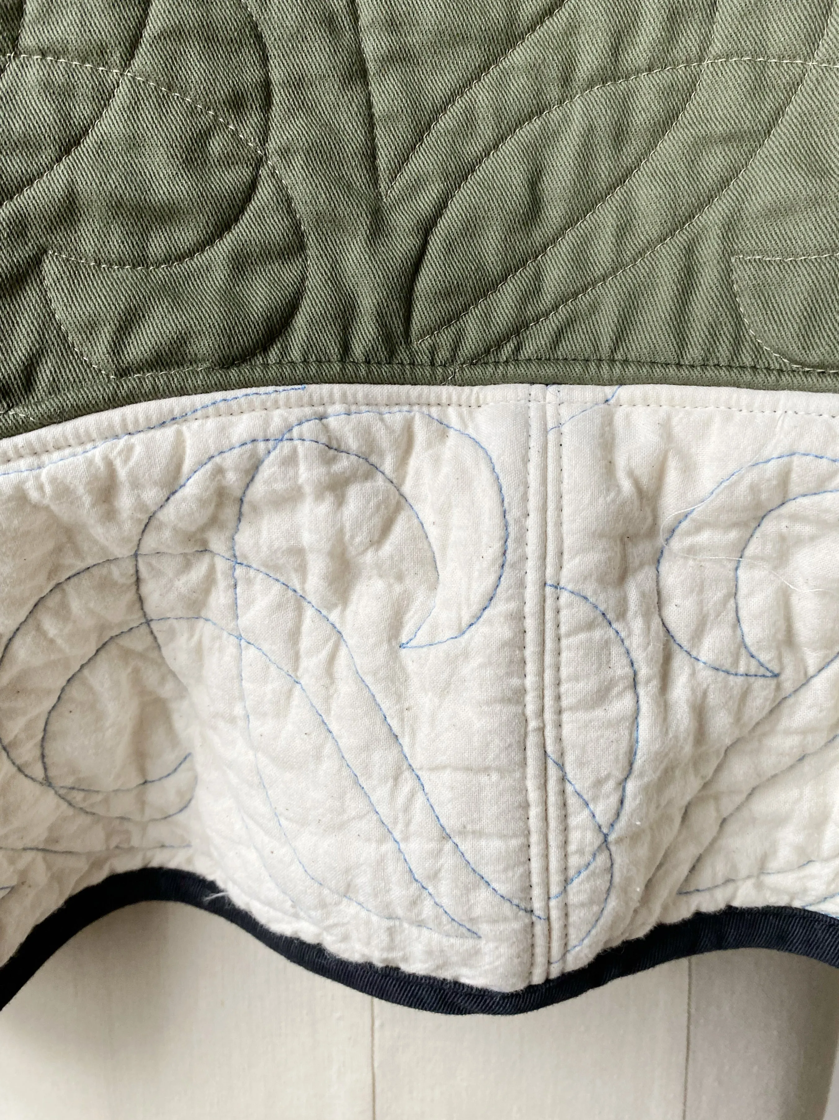 minimalist vs. maximalist quilted cocoon