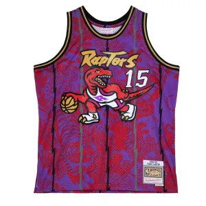 Mitchell & Ness Men NBA Toronto Raptors CNY 4.0 Swingman Jersey Vince Carter Red Purple TFSM1248TRA98VC