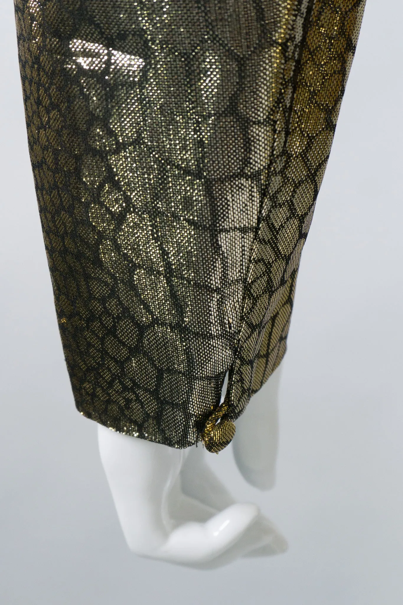 Mixed Metallics Gathered Waist Top