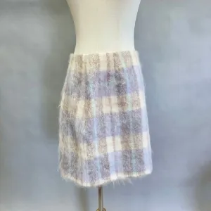 Moda International Vintage 90s plaid a line mini skirt size 12 wool/mohair