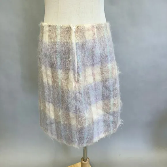 Moda International Vintage 90s plaid a line mini skirt size 12 wool/mohair