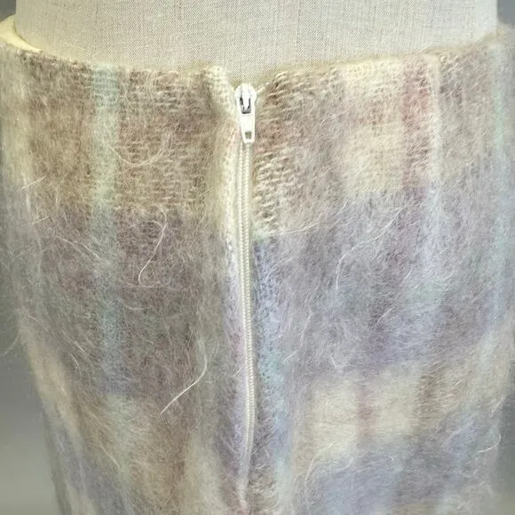 Moda International Vintage 90s plaid a line mini skirt size 12 wool/mohair