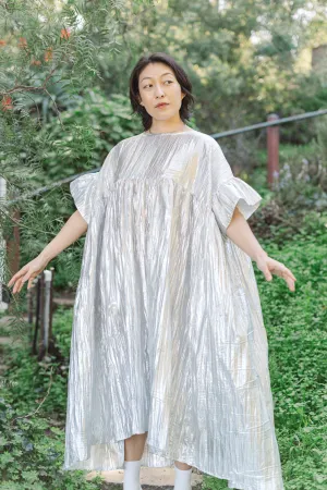 Mushroom Dress in Silver Metallic (PREORDER)