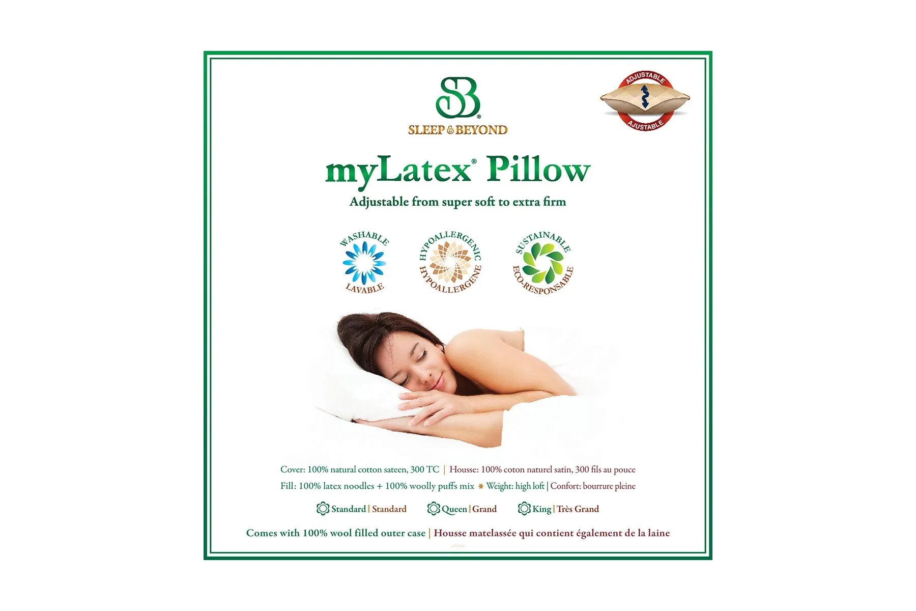 myLatex® Pillow by Sleep & Beyond