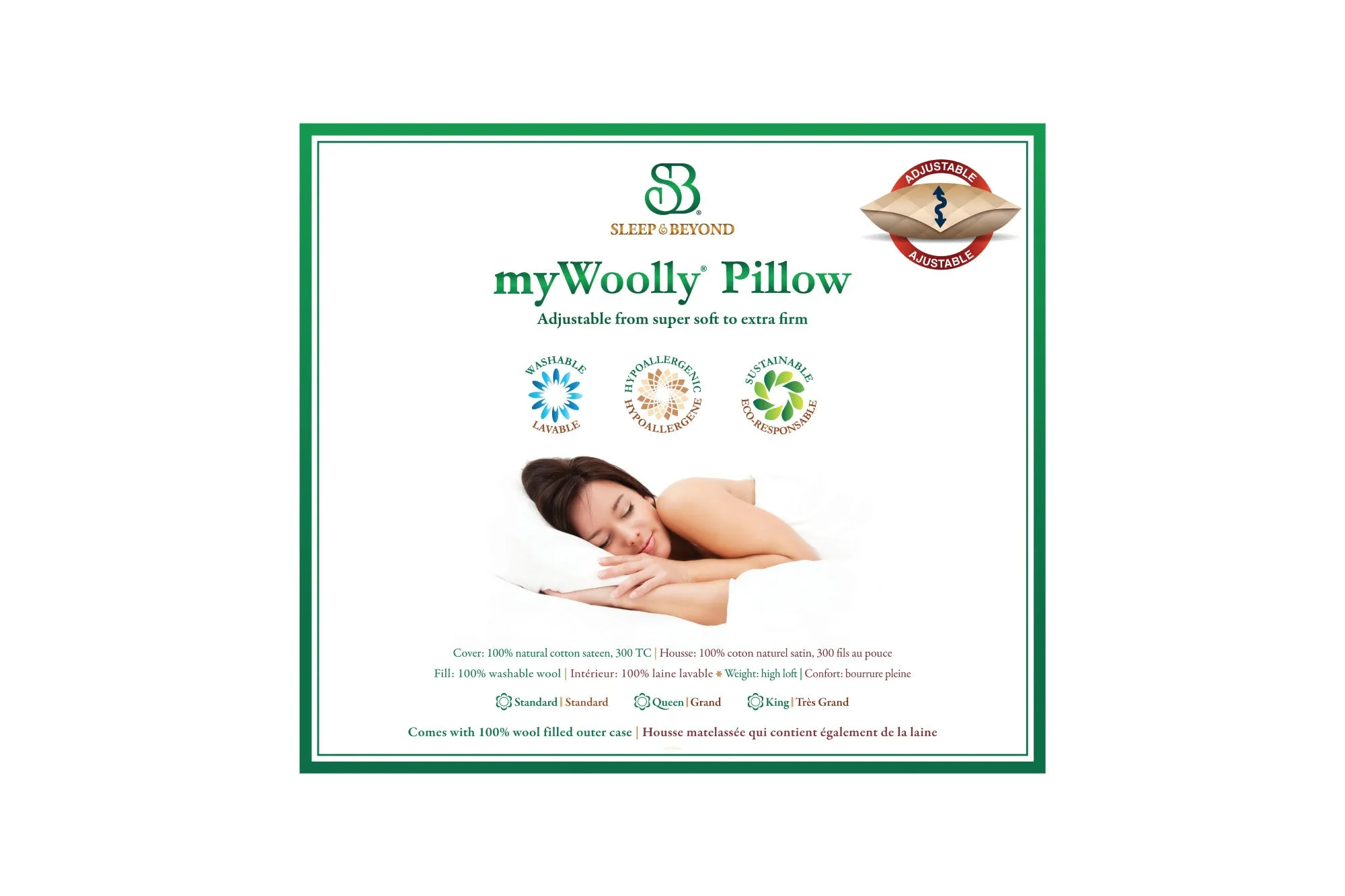 myWoolly Pillow™ by Sleep & Beyond