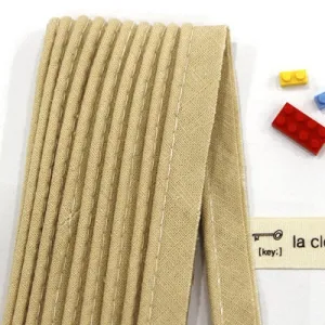 Natural Linen Piping Tape - In Light Yellow - 3 yards - One pack / 81710