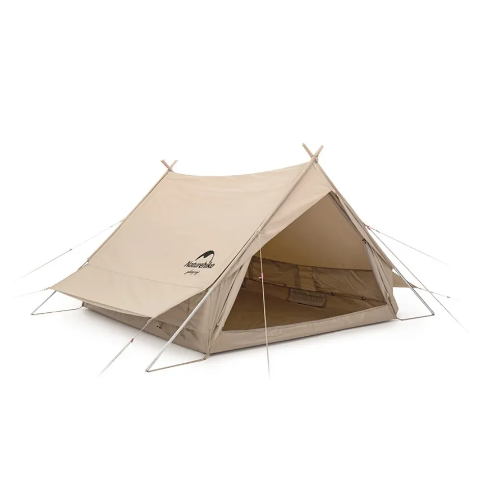 Naturehike Extend 4.8 Cotton Eaves Tower Tent Quicksand - Gold