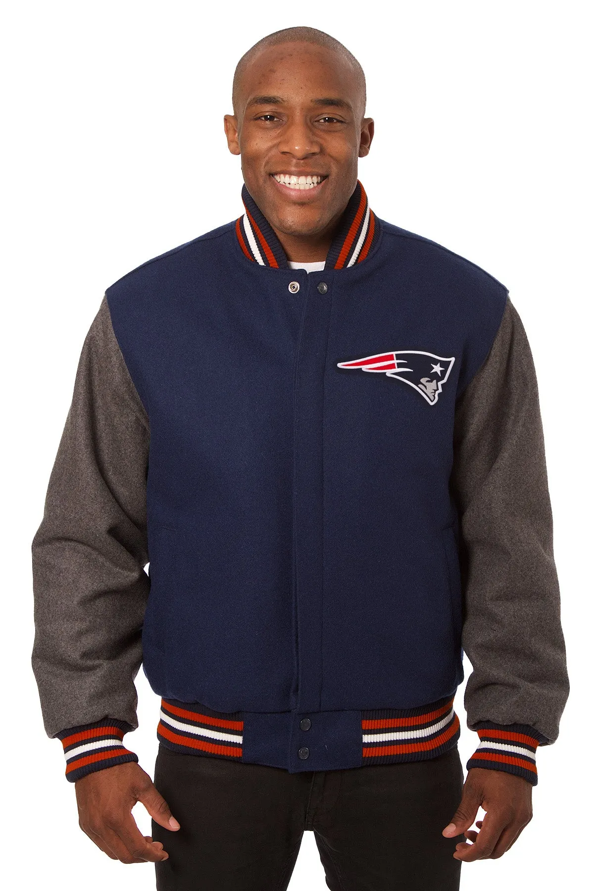 New England Patriots Embroidered Wool Jacket