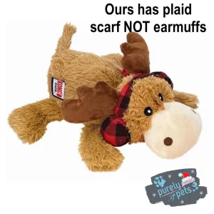 NEW Kong Holiday Cozie Reindeer with scarf Small/Medium Dog Squeaker Plush Toy