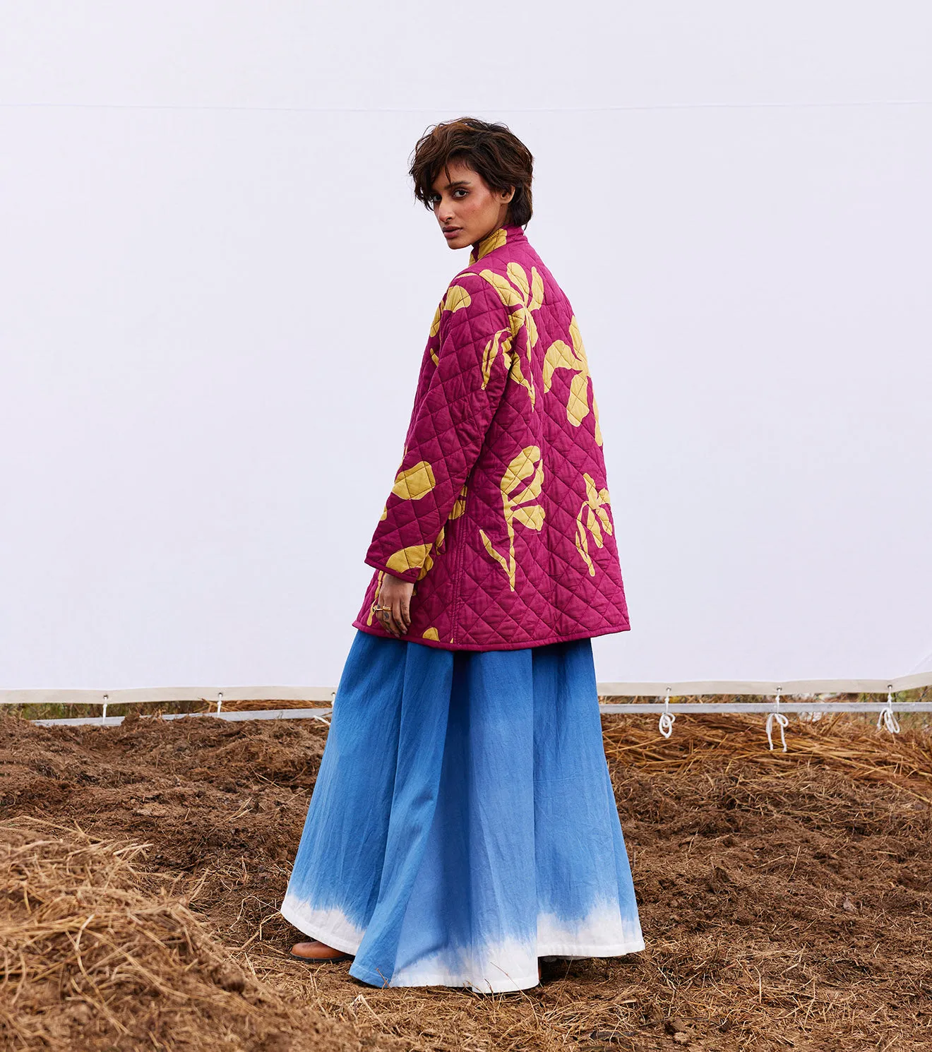 New Season Spring Summer 2025-Jacket-Cotton Mul Cerise Magenta-KW905-Fashion Edit Diana by Khara Kapas