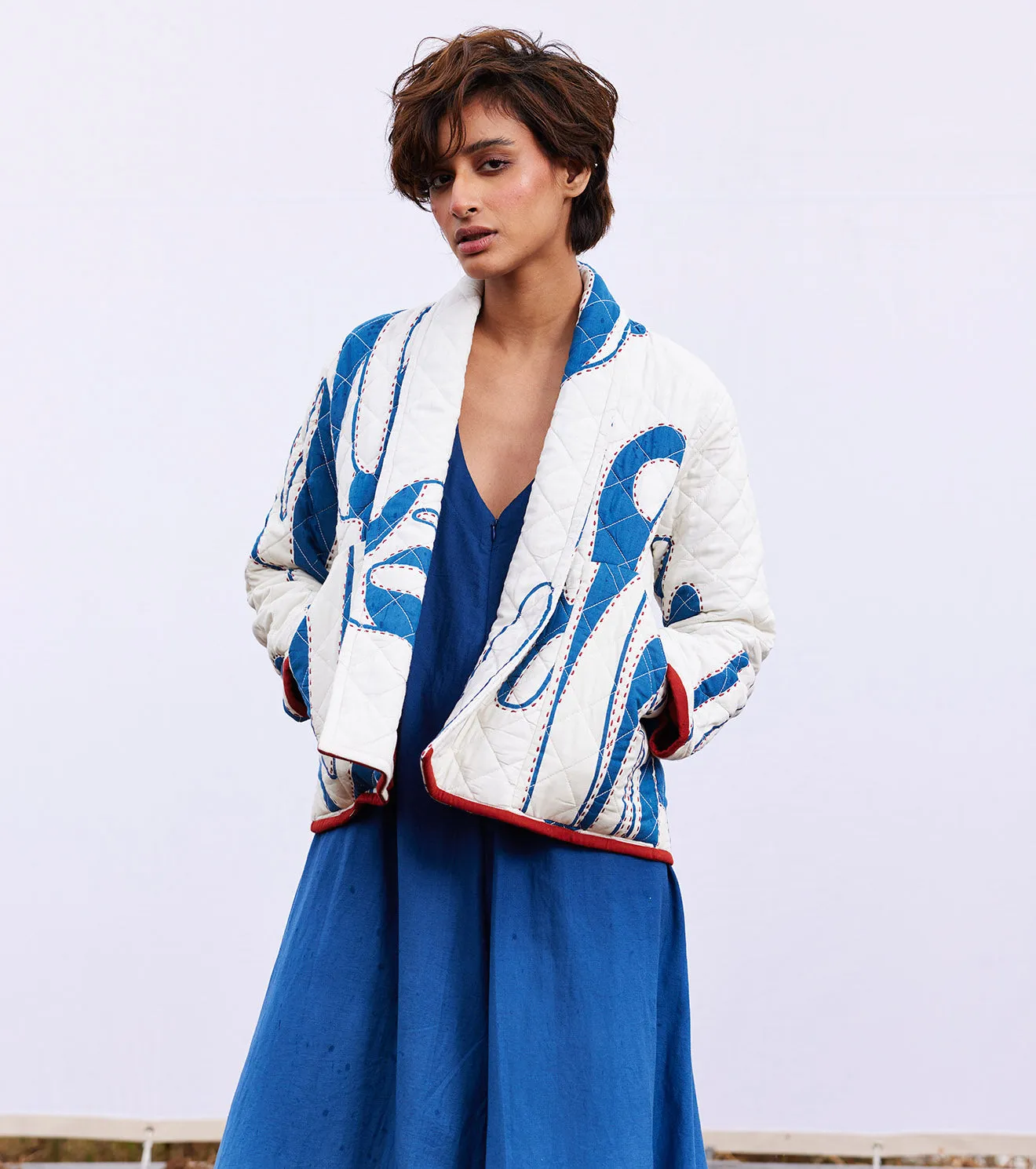 New Season Spring Summer 2025-Jacket-Cotton Mul Frost Off white-KW902-Fashion Edit Diana by Khara Kapas