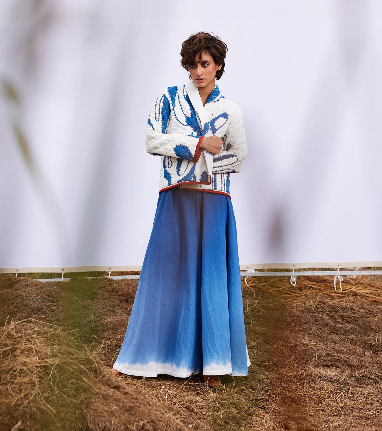 New Season Spring Summer 2025-Jacket-Cotton Mul Frost Off white-KW902-Fashion Edit Diana by Khara Kapas