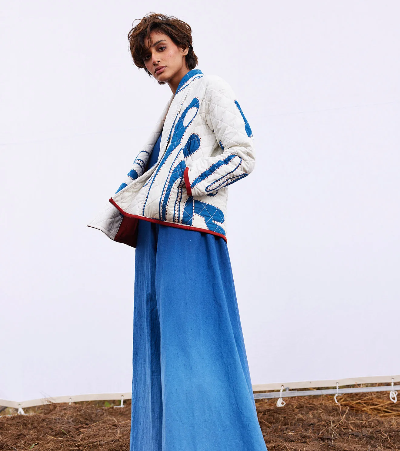 New Season Spring Summer 2025-Jacket-Cotton Mul Frost Off white-KW902-Fashion Edit Diana by Khara Kapas