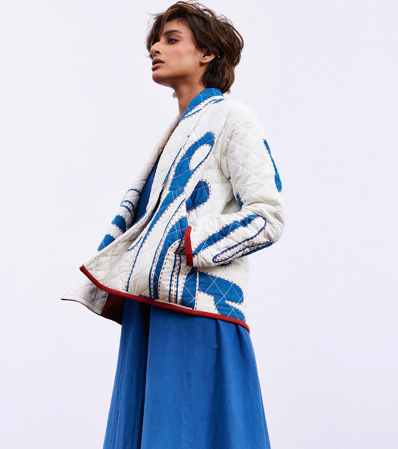 New Season Spring Summer 2025-Jacket-Cotton Mul Frost Off white-KW902-Fashion Edit Diana by Khara Kapas
