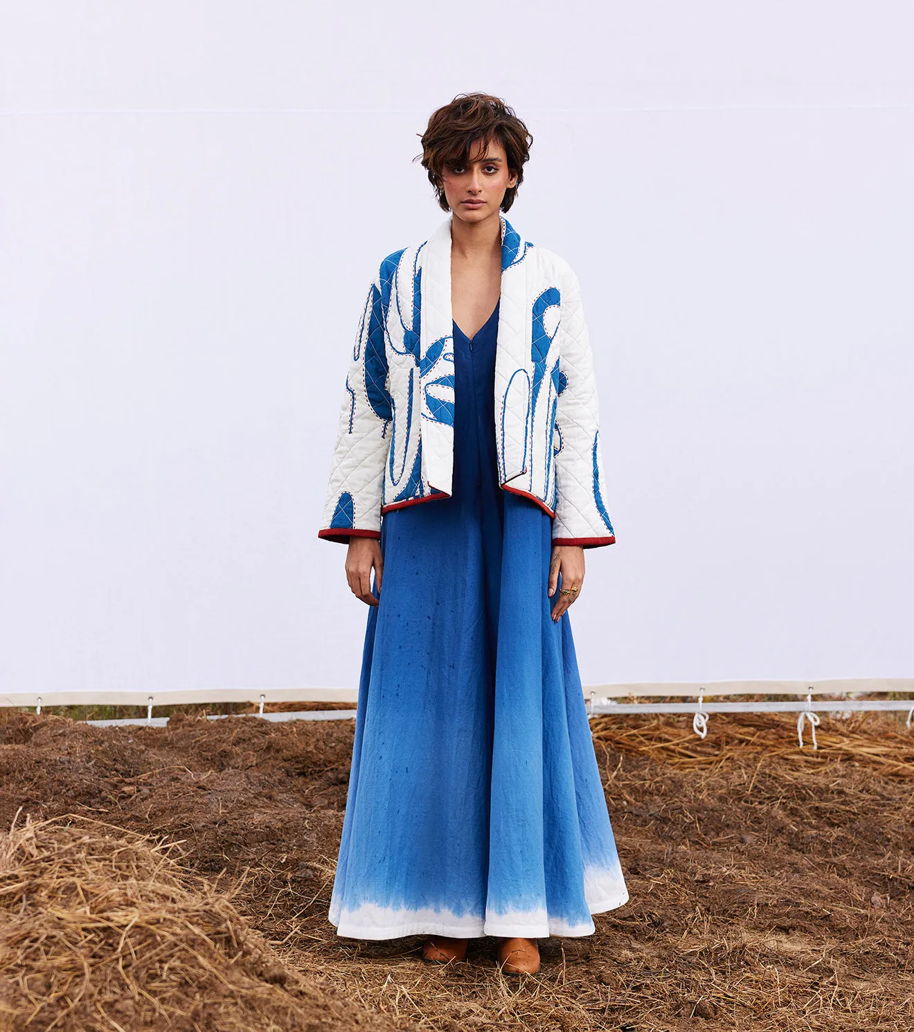 New Season Spring Summer 2025-Jacket-Cotton Mul Frost Off white-KW902-Fashion Edit Diana by Khara Kapas